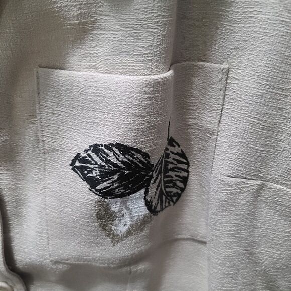 Premier International Womens Button Up Khaki Size Large Rayon Blend Short Sleeve - Picture 9 of 12